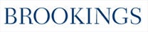 The image displays the word 'BROOKINGS' in a bold, blue serif font centered on a white background. The text is clear and prominent, with no additional graphics or imagery present. The overall style is minimalistic and professional, emphasizing the text. No other numbers or visual elements are visible.